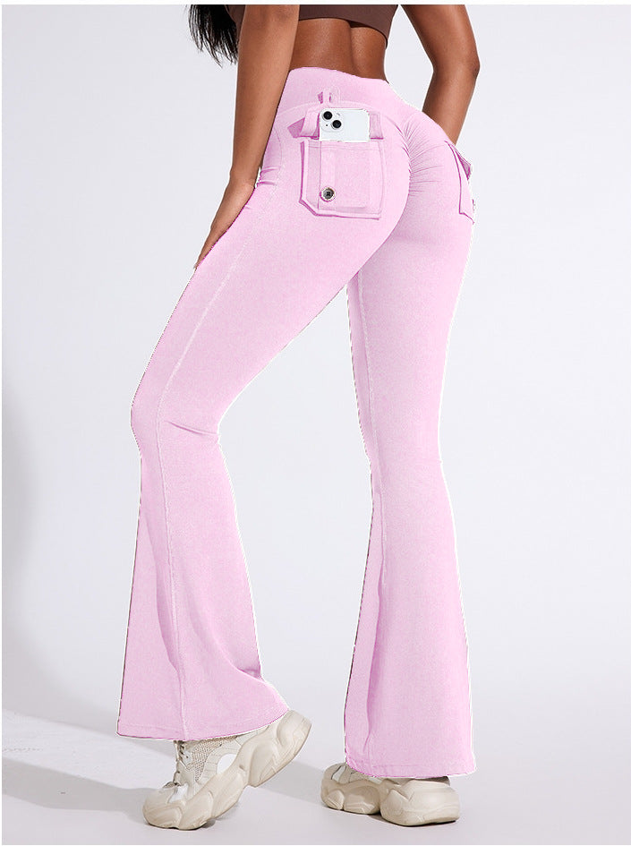 Flared Yoga Pants with Pockets