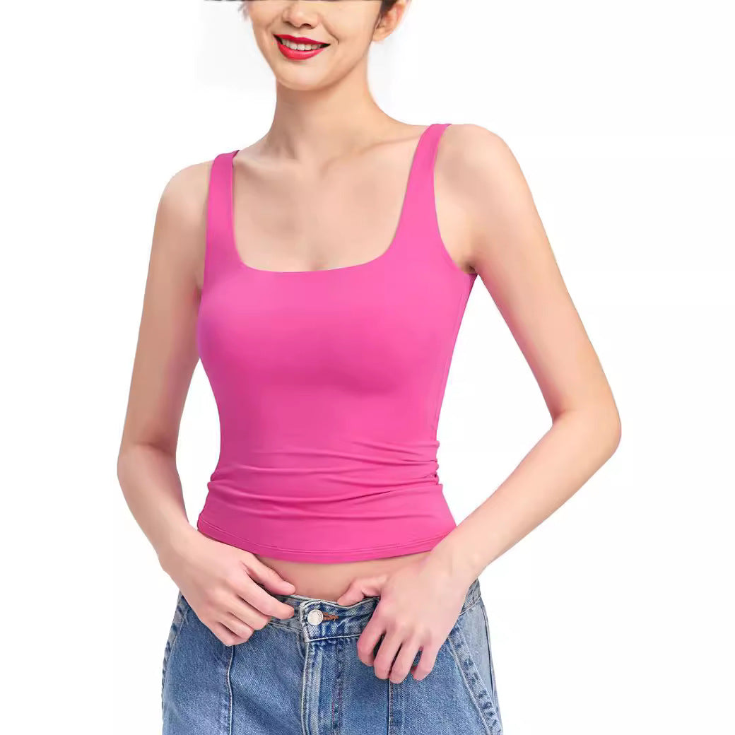 Sexy Sling Women's Square Collar Vest Sleeveless Top
