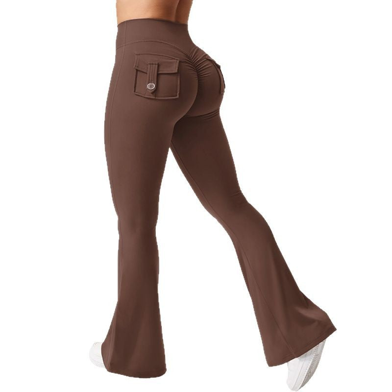 Flared Yoga Pants with Pockets