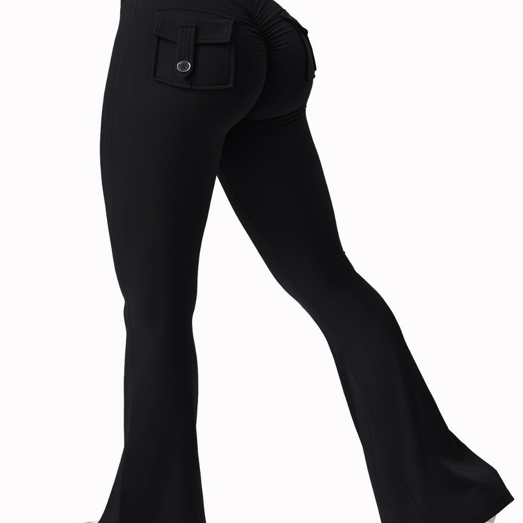 Yoga Tooling Style Quick-Dry Flared Pants.