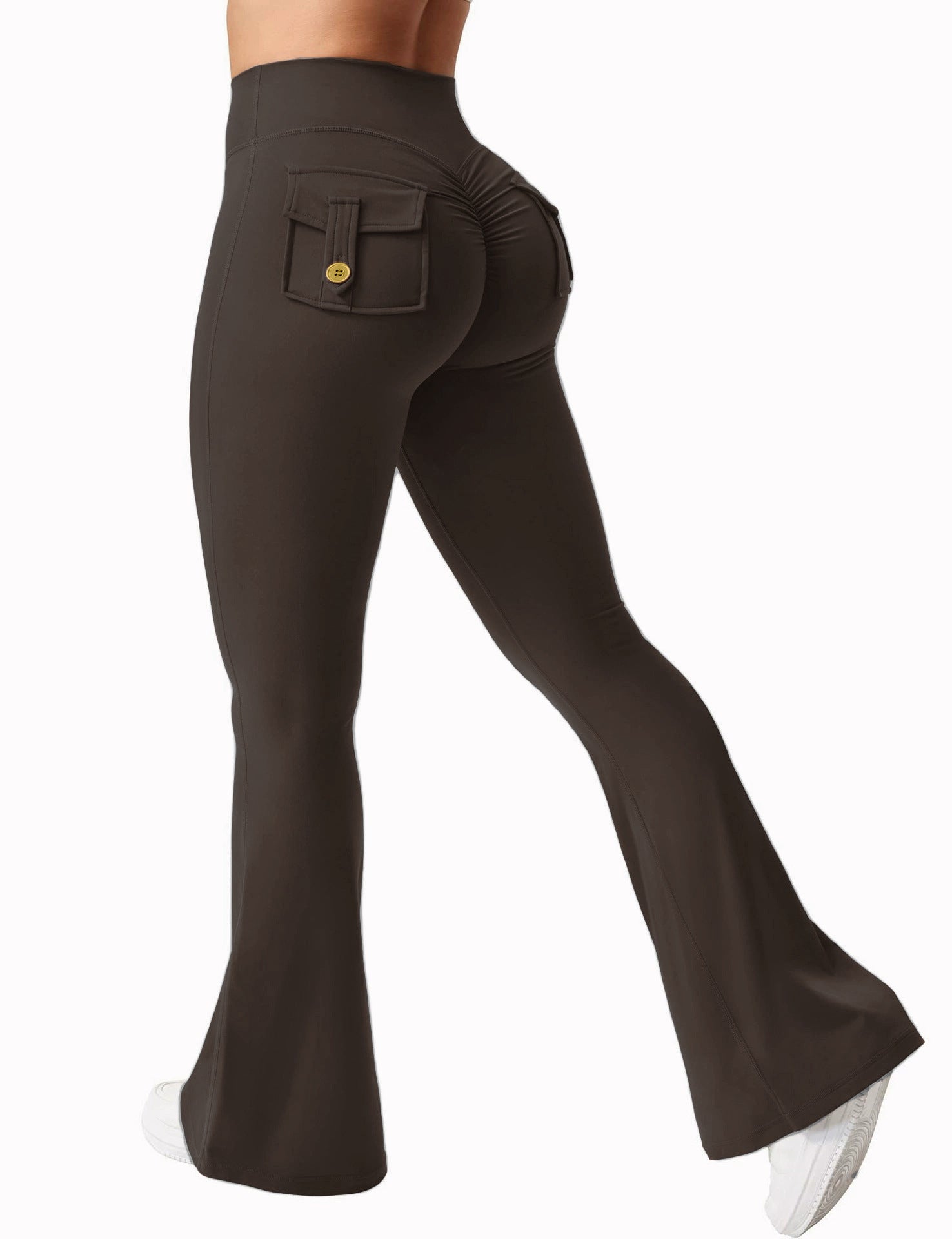 Flared Yoga Pants with Pockets