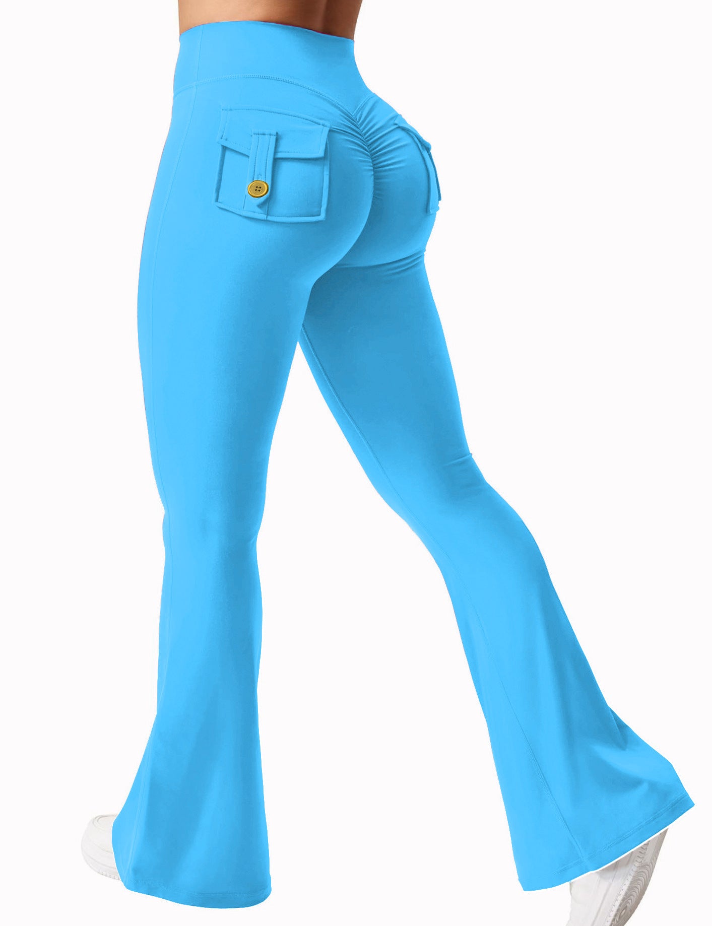 Flared Yoga Pants with Pockets