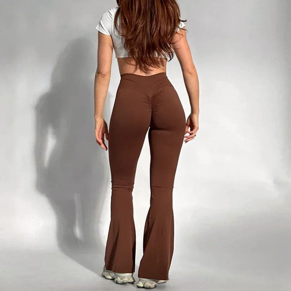 Peach Bell-Bottom Pants