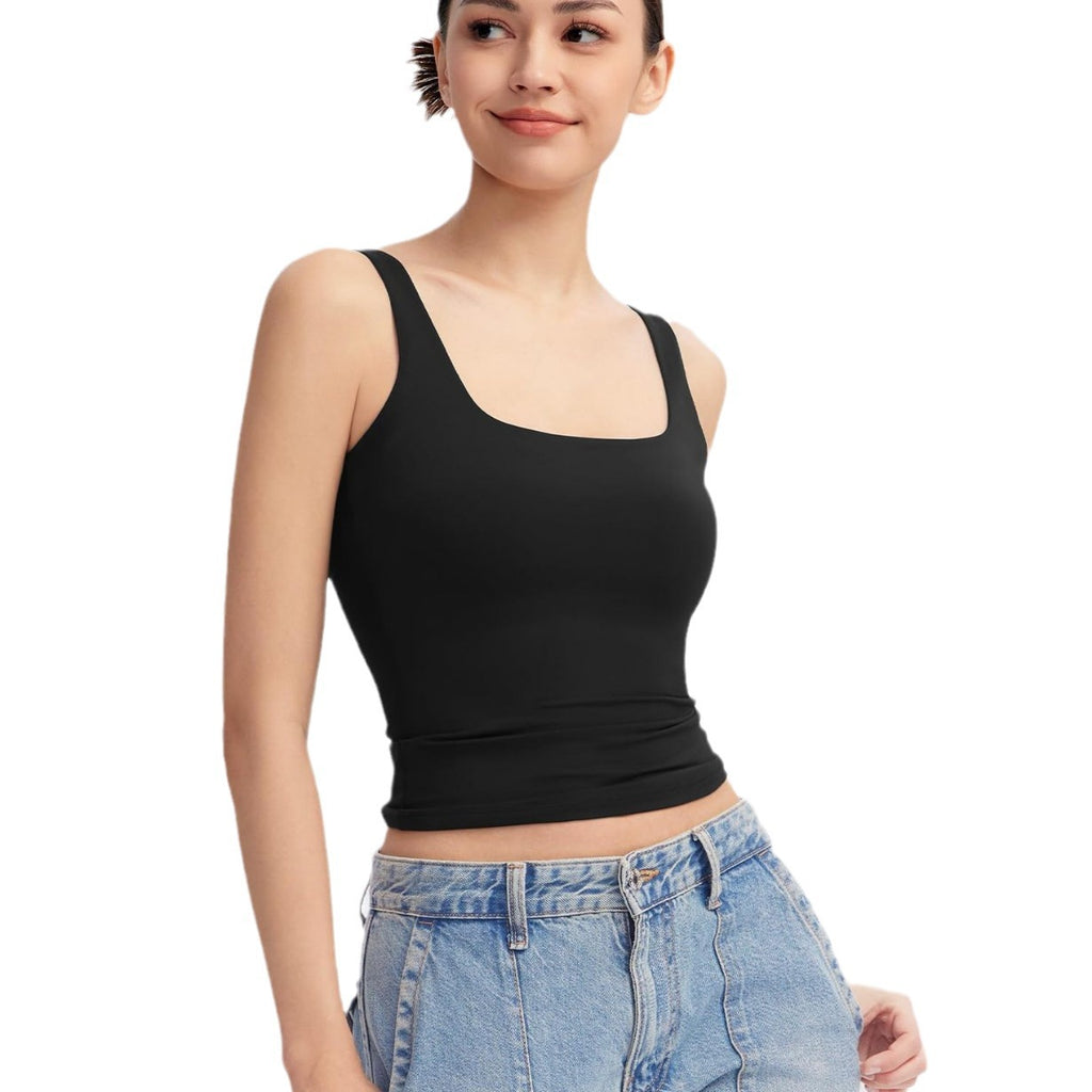 Sexy Sling Women's Square Collar Vest Sleeveless Top