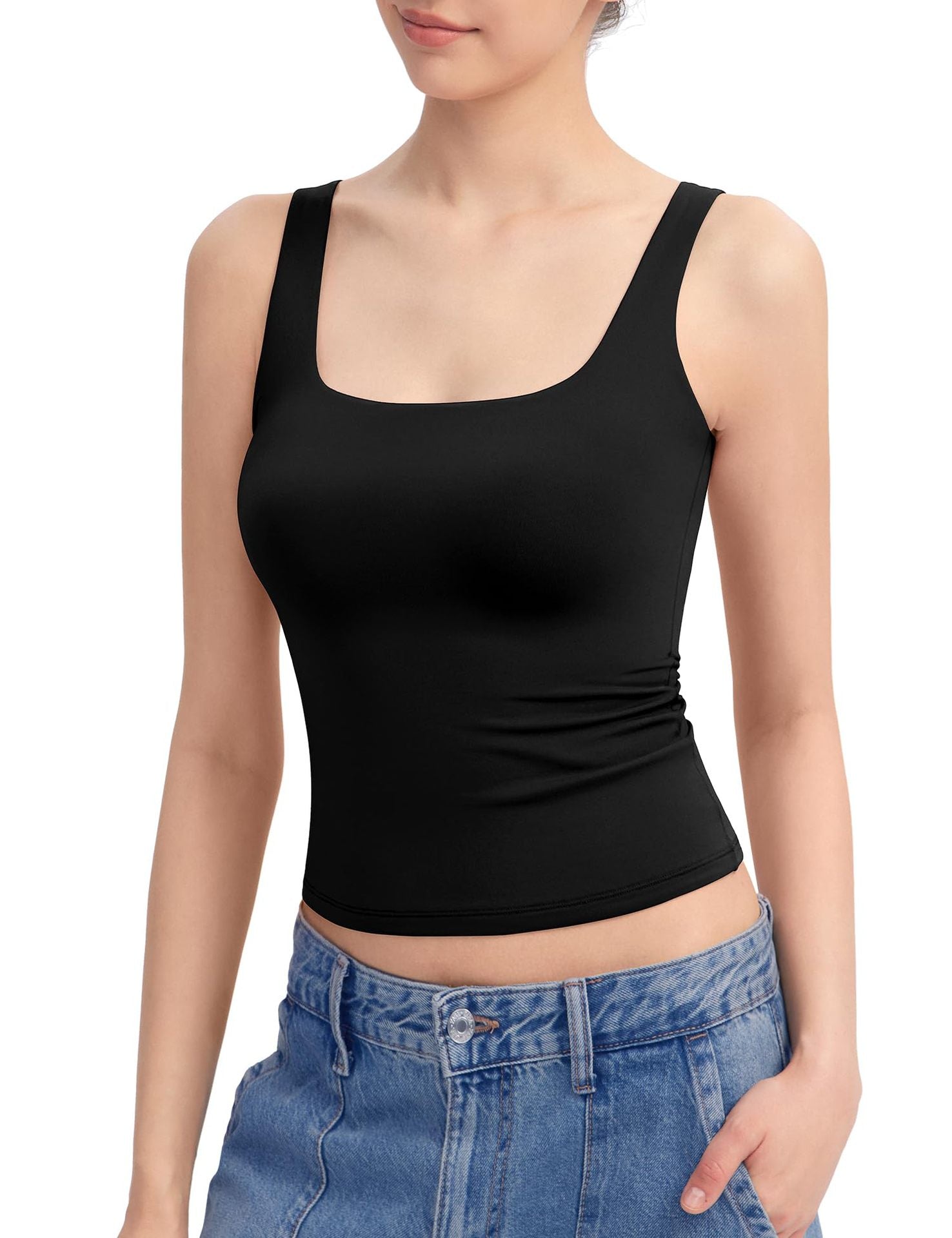 Sexy Sling Women's Square Collar Vest Sleeveless Top