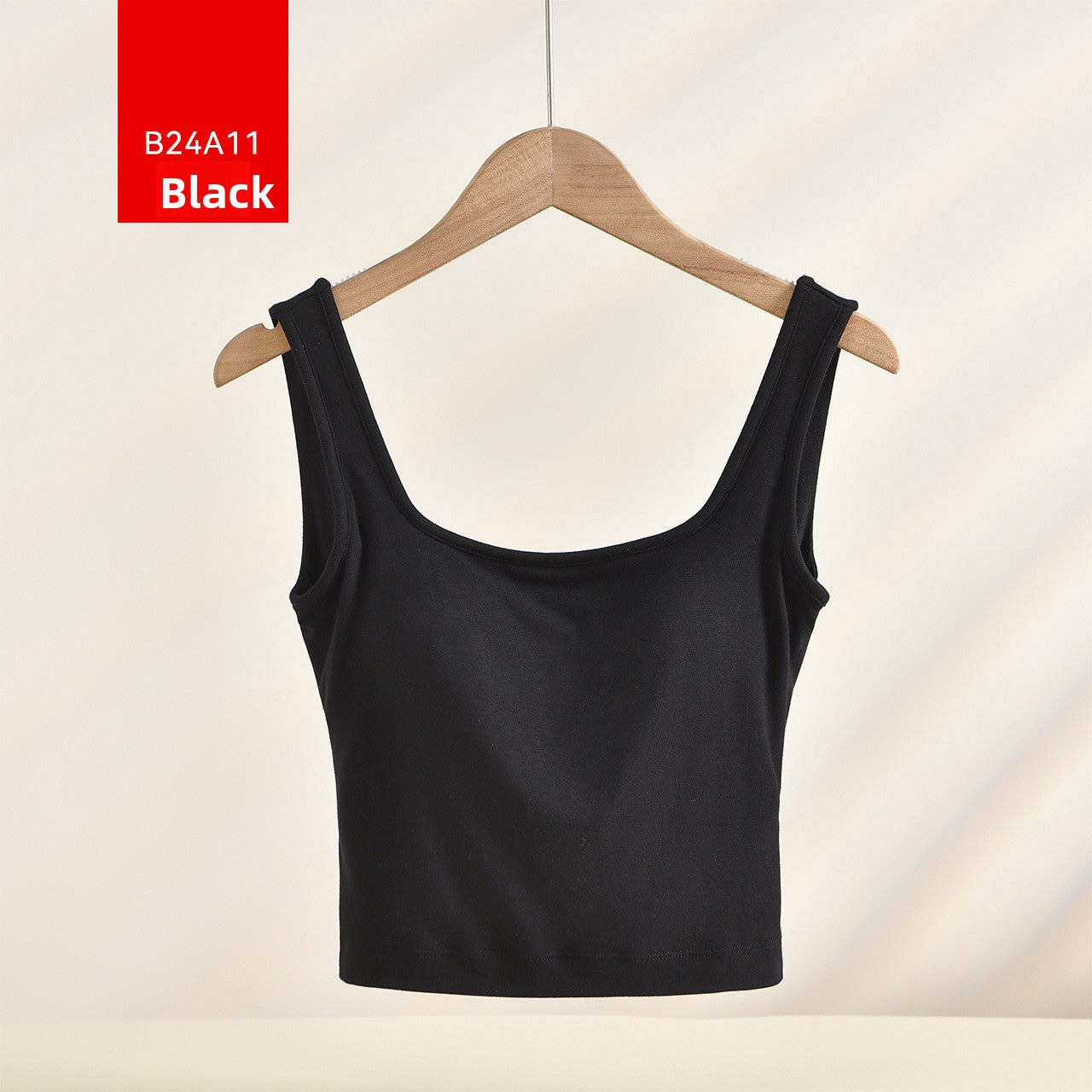 Padded sports bra with shoulder straps