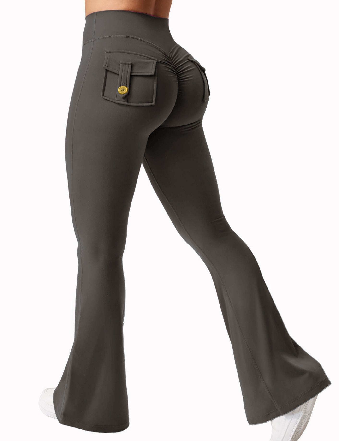 Flared Yoga Pants with Pockets