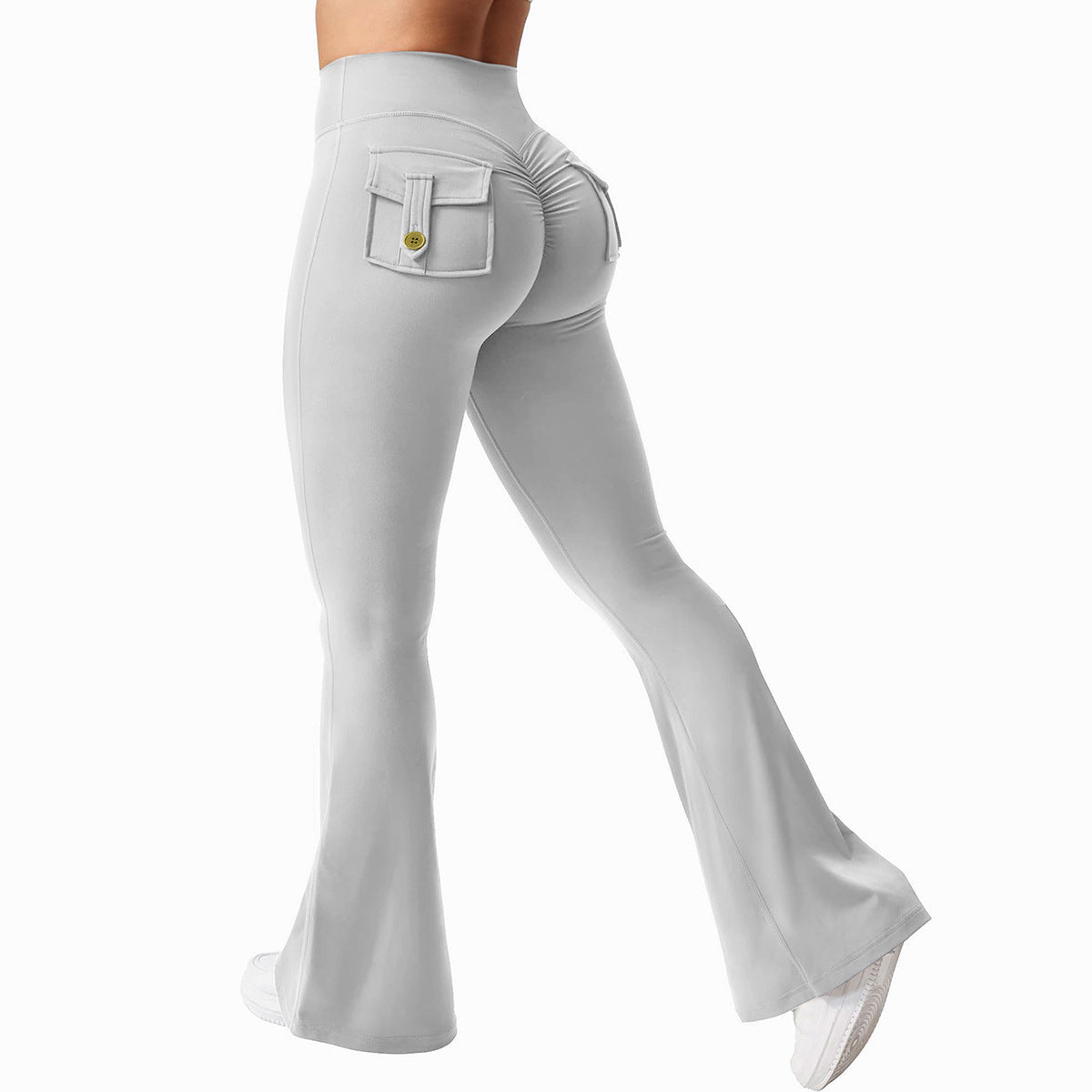 Flared Yoga Pants with Pockets