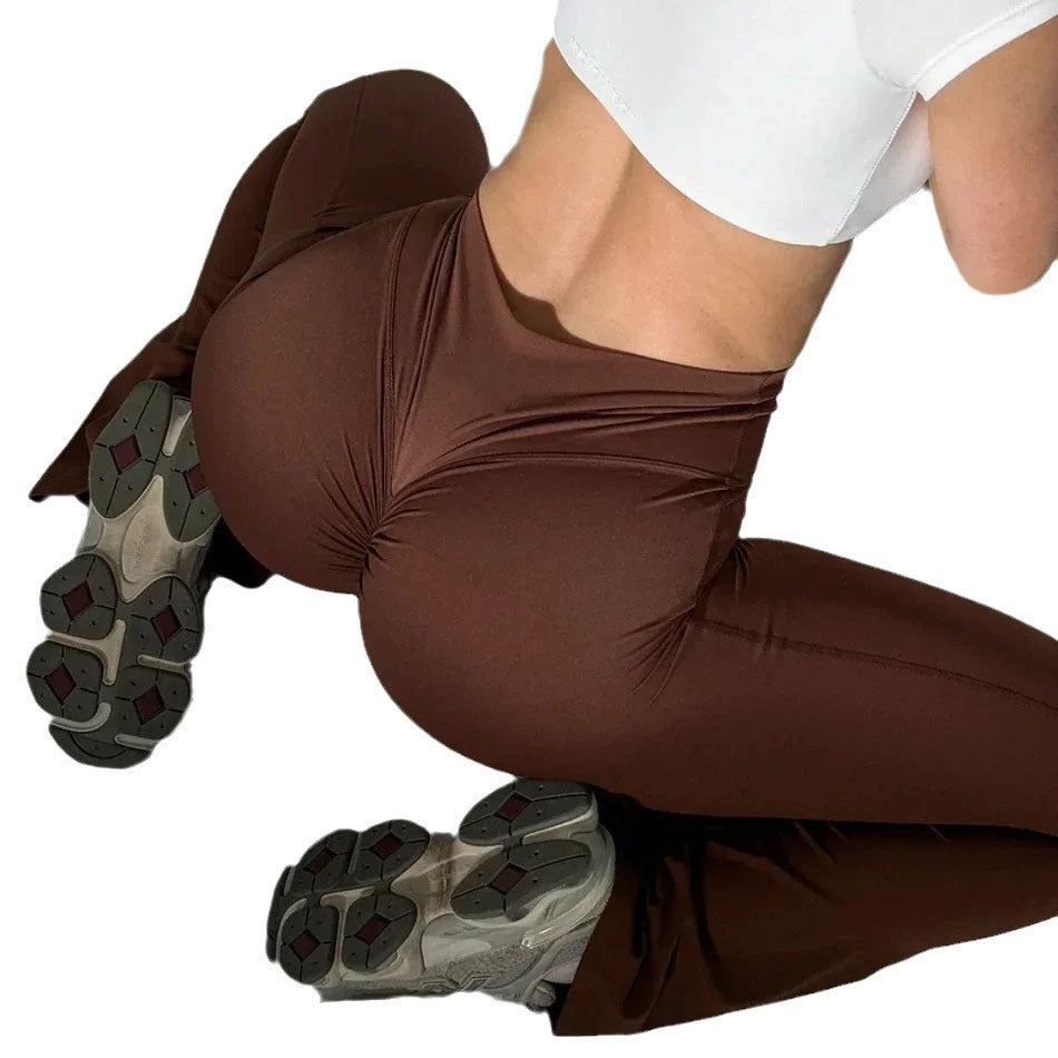 Peach Bell-Bottom Pants