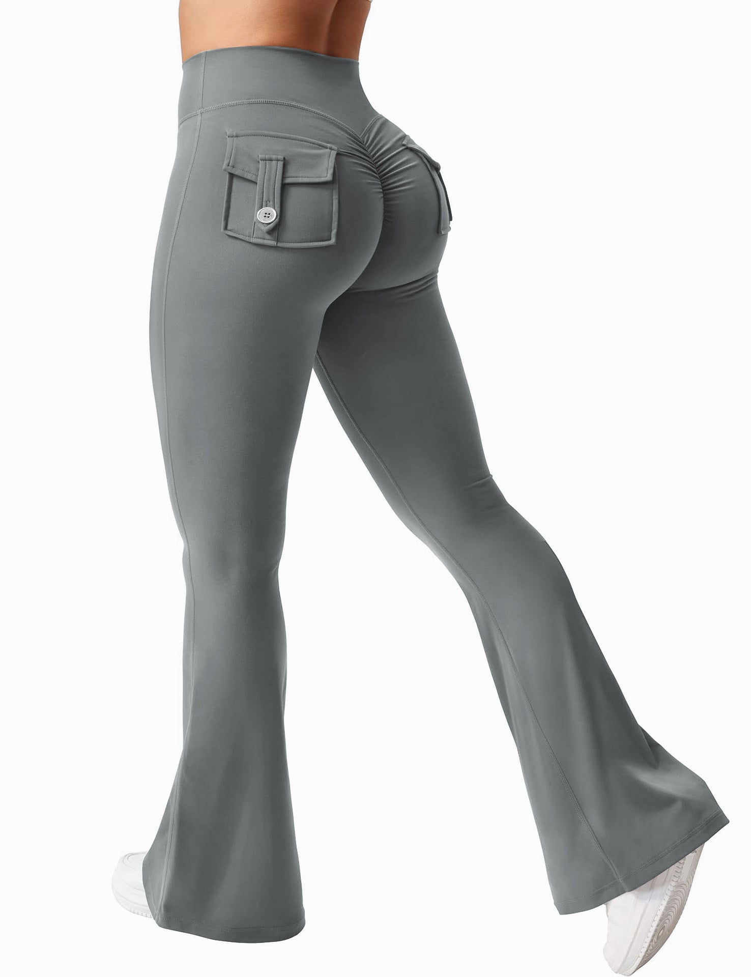 Flared Yoga Pants with Pockets