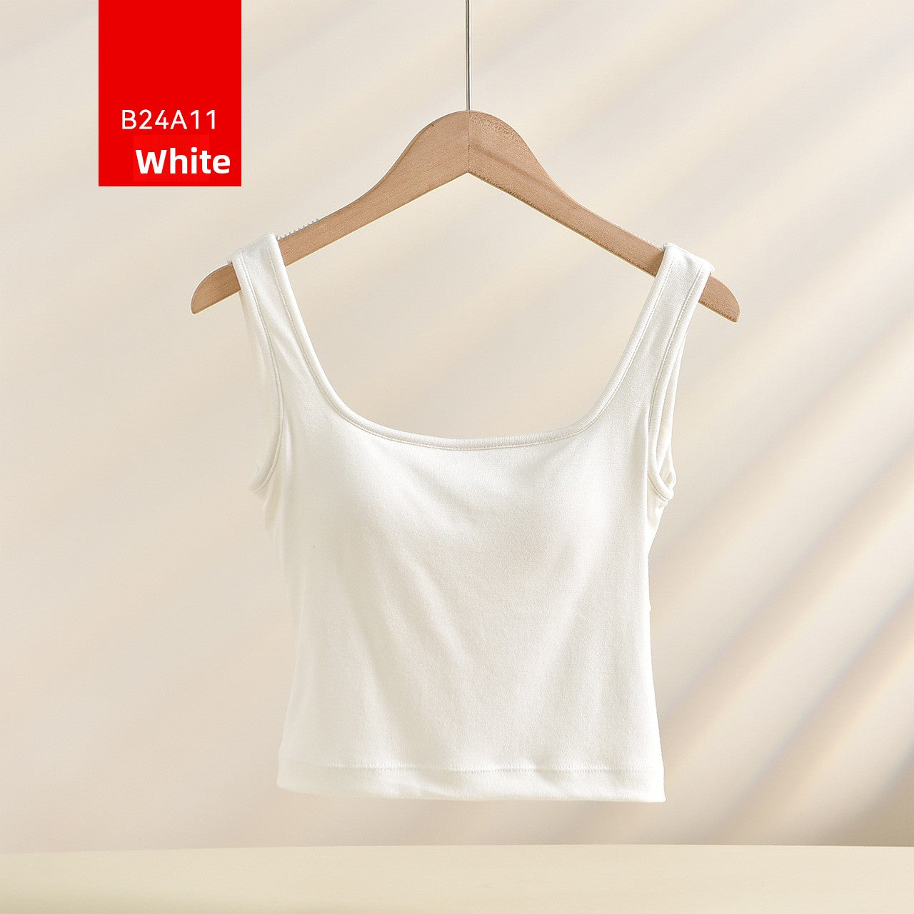 Padded sports bra with shoulder straps