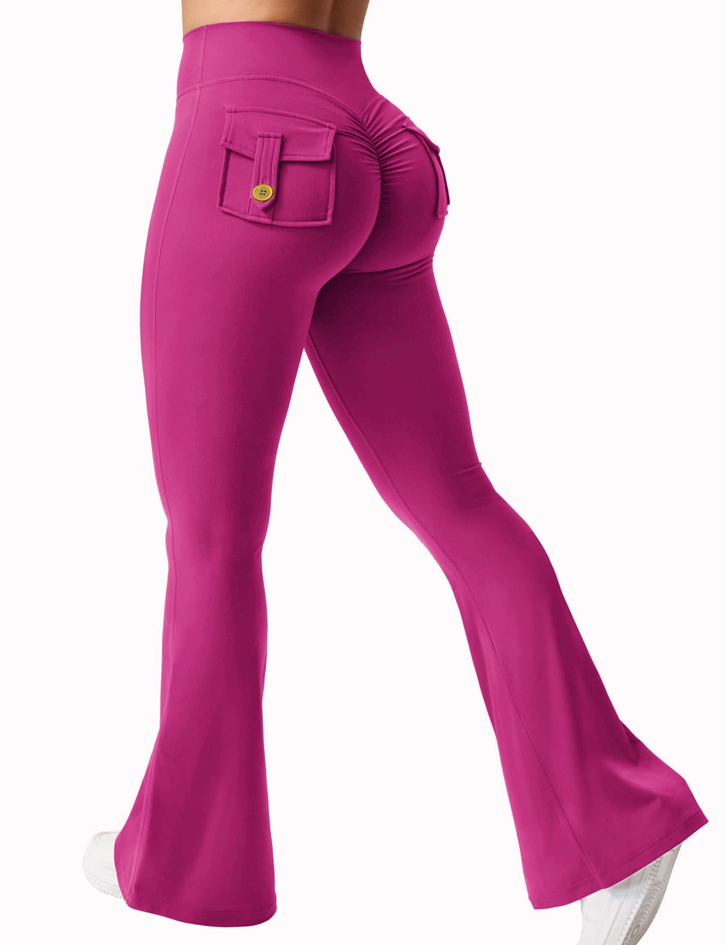 Flared Yoga Pants with Pockets