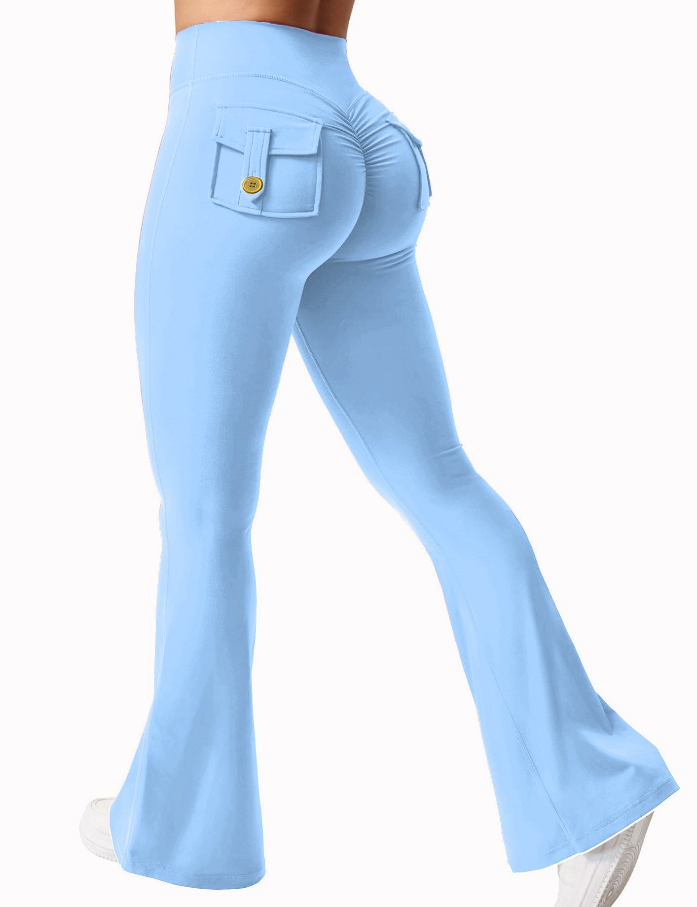 Flared Yoga Pants with Pockets