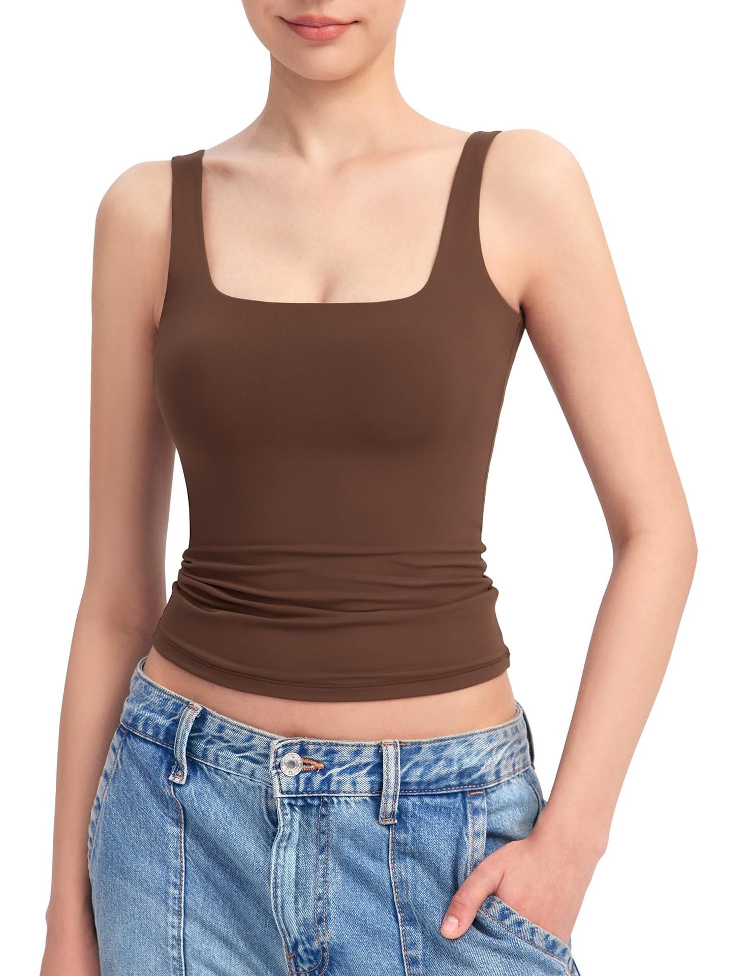 Sexy Sling Women's Square Collar Vest Sleeveless Top