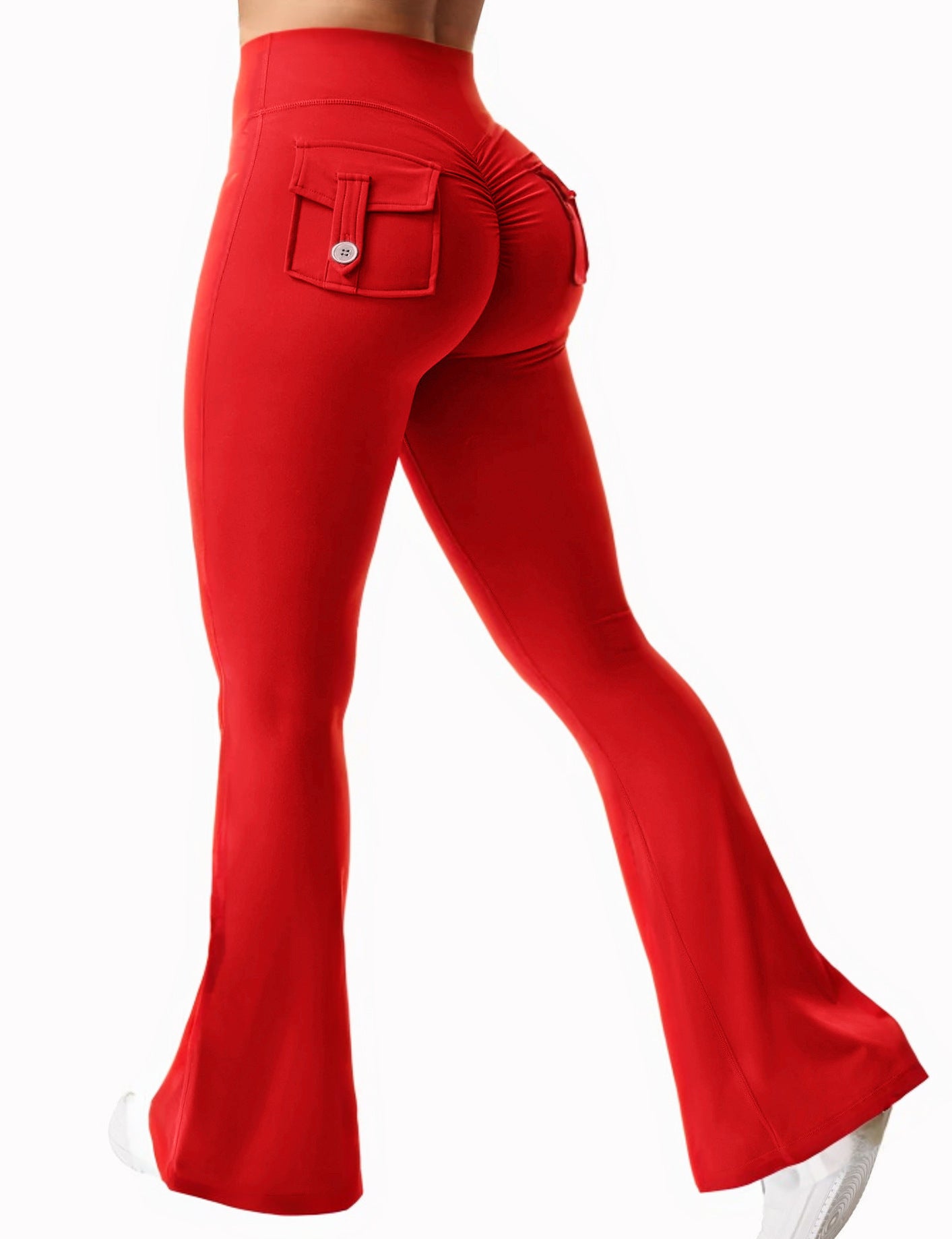 Flared Yoga Pants with Pockets